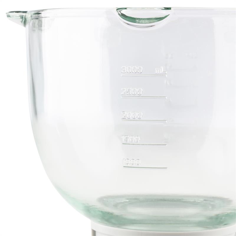 Klarstein Allegra Bowl, sklenená misa, 3 l, príslušenstvo, náhradný diel, kuchynský robot – Obrázok 3
