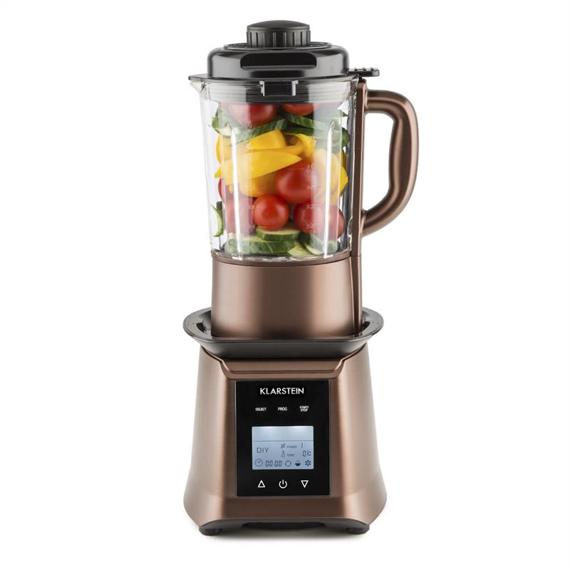 Klarstein Herakles Heat polievkový mixér, 1300W/1,7k 900W 1,75l BPA-free, sklo, farba kávy – Obrázok 2