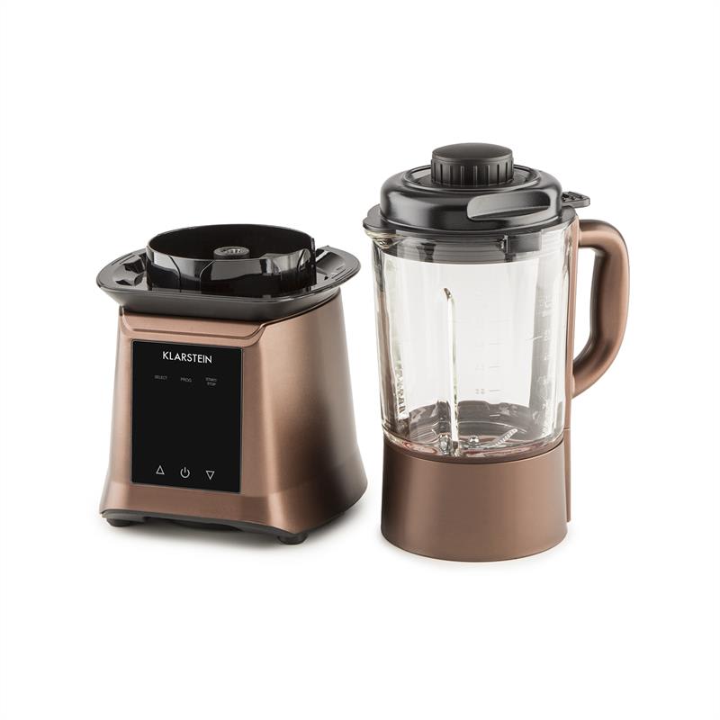 Klarstein Herakles Heat polievkový mixér, 1300W/1,7k 900W 1,75l BPA-free, sklo, farba kávy – Obrázok 5
