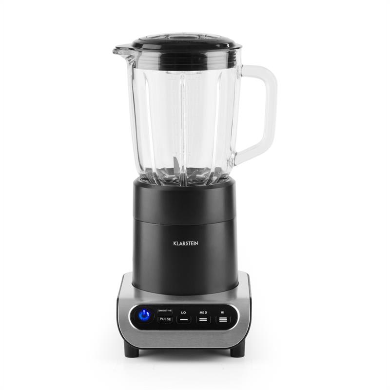 Klarstein Lambada, čierny/kovový, stolný mixér, 650 W, 1,5 l, sklenená nádoba – Obrázok 4