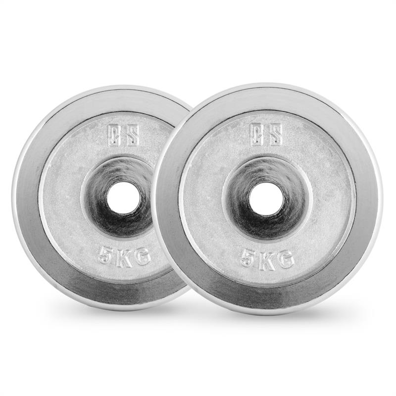 Capital Sports CP 5, závažie na činky, pár, 30 mm, 5 kg, pochrómované, leštené – Obrázok 2