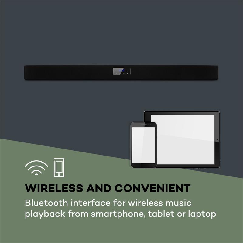 Auna Areal Bar 150, čierna, zvuková lišta, bluetooth, USB, SD, 2 X AUX, vrátane diaľkového ovládača – Obrázok 3