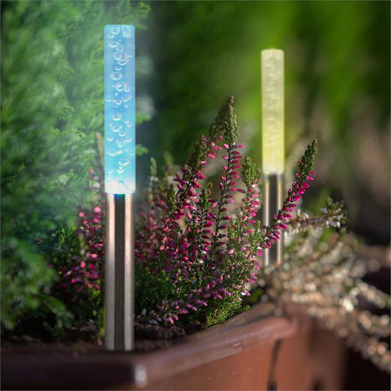 Blumfeldt Aquino, solárne svietidlá, sada, dizajn vody, RGB LED, ušľachtilá oceľ, 600 mAh – Obrázok 4