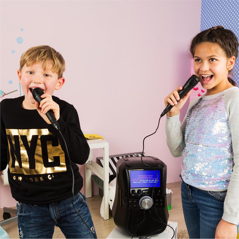 Auna Stage Hero, karaoke systém, DVD, 7", TFT displej, 2 mikrofóny, 25 W, RMS – Obrázok 2
