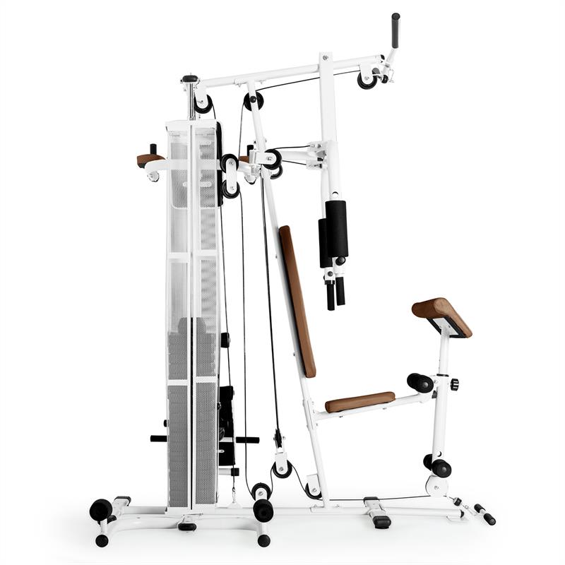 KLARFIT Ultimate Gym 5000, multifunkčná posilňovacia stanica, biela – Obrázok 4