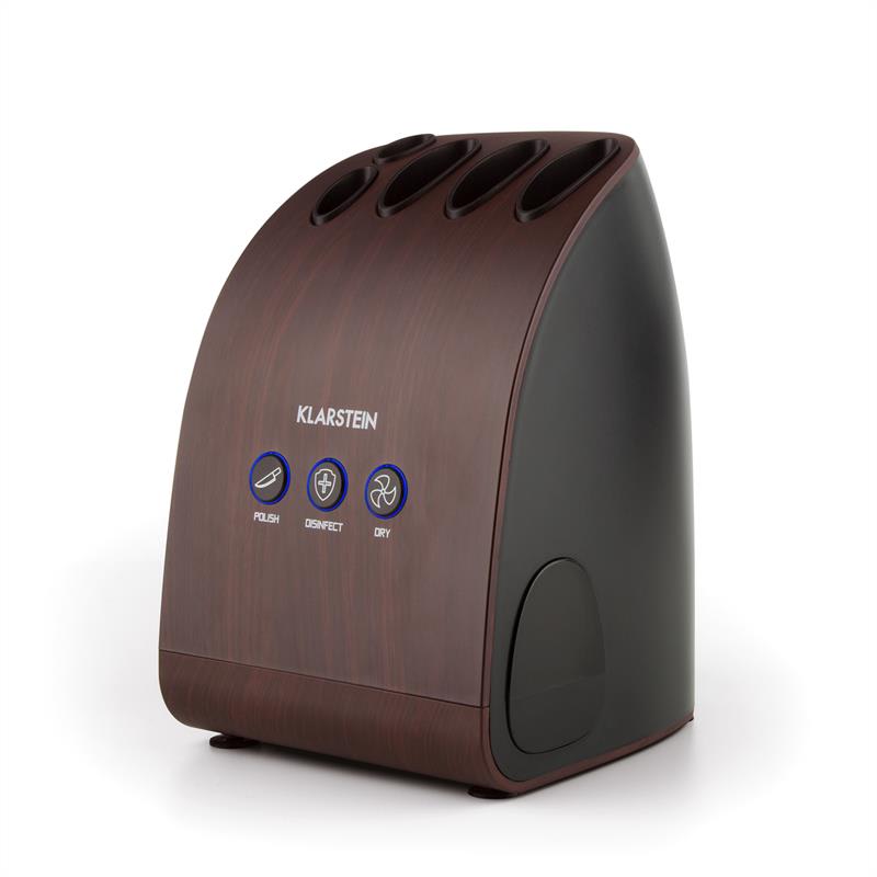 Klarstein Miss Knife, brúska, sterilizátor, UV, 35 W, drevená dyha – Obrázok 3