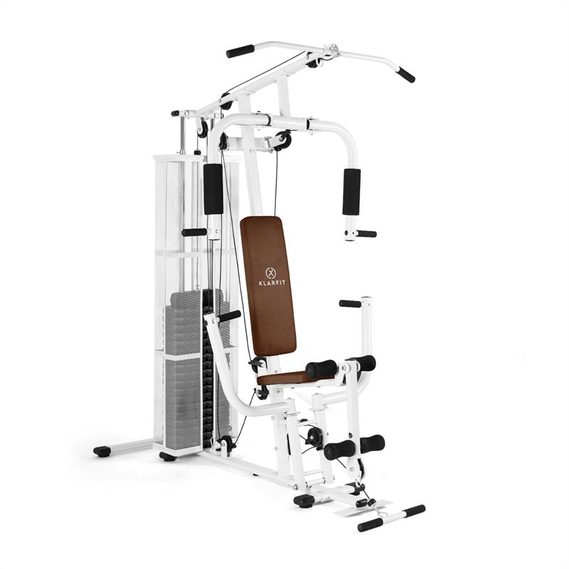 KLARFIT Ultimate Gym 3000, multifunkčná posilňovacia stanica, biela