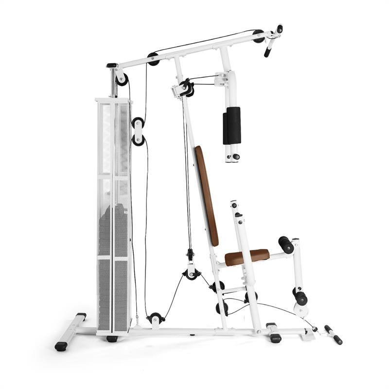 KLARFIT Ultimate Gym 3000, multifunkčná posilňovacia stanica, biela – Obrázok 2