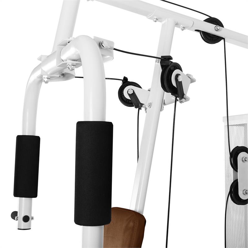 KLARFIT Ultimate Gym 3000, multifunkčná posilňovacia stanica, biela – Obrázok 4