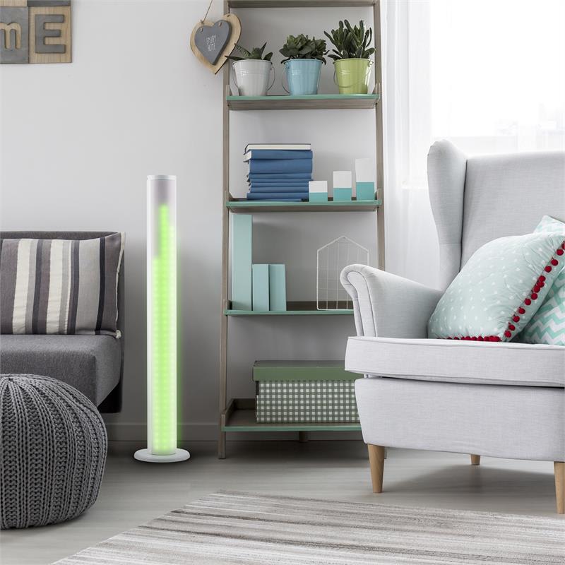 Auna Light Up, biely, vežový reproduktor, 14 W, bluetooth, LED, USB, FM, diaľkový ovládač – Obrázok 2