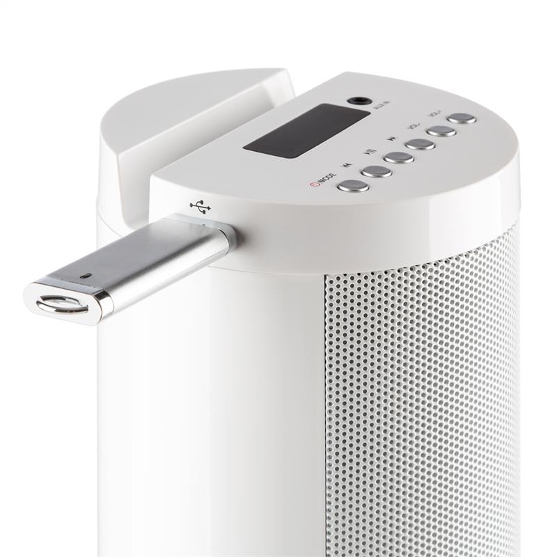 Auna Light Up, biely, vežový reproduktor, 14 W, bluetooth, LED, USB, FM, diaľkový ovládač – Obrázok 5