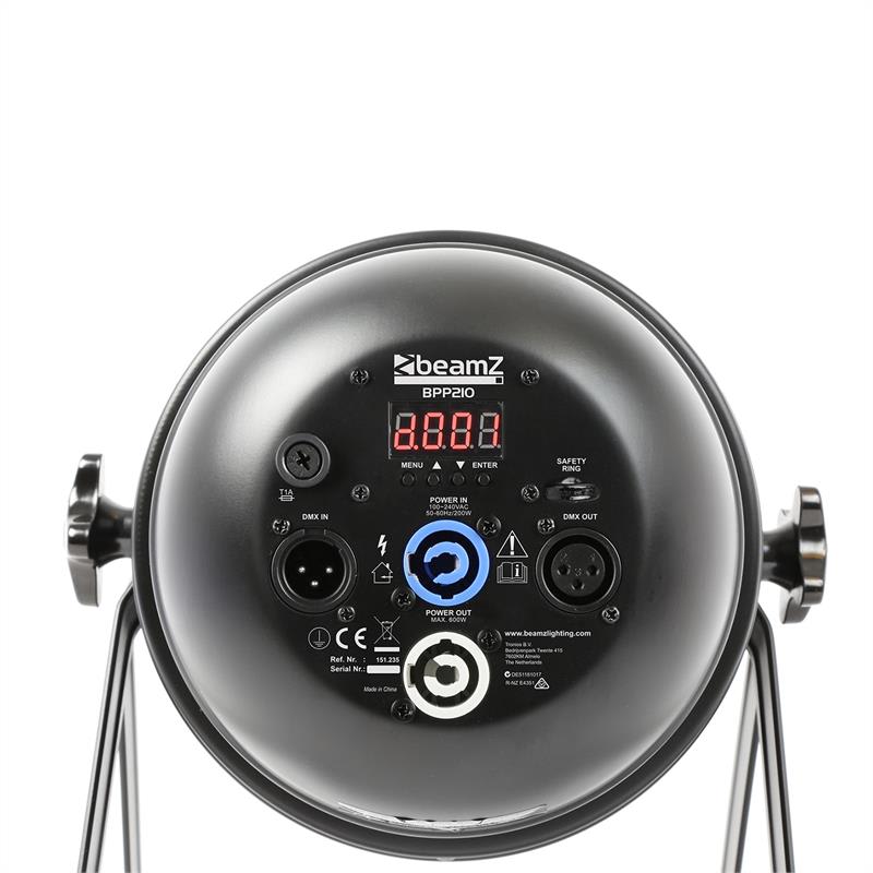 Beamz BPP210, LED PAR reflektor, 64 18 x 12 W 4-v-1 LED diód, vrátane diaľkového ovládača – Obrázok 2