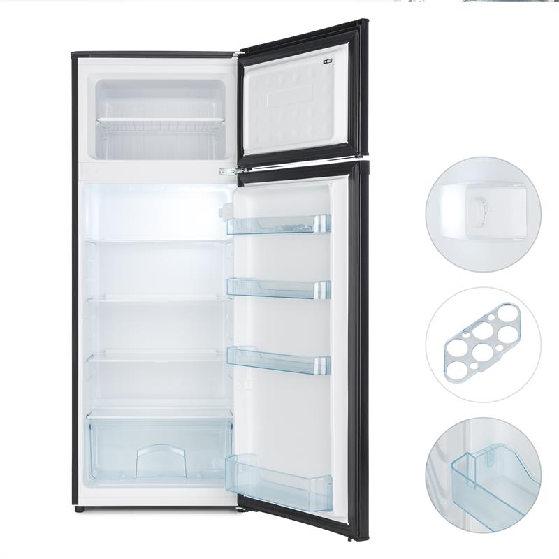 Klarstein Height Cool Black, čierna, kombinácia chladničky s mrazničkou, 171/41 l, 2-dverová, A++ – Obrázok 3