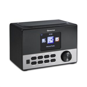 Auna Connect 90 BK, internetové rádio, WLAN, AUX, 3,2" TFT farebný displej, linkový výstup, vrátane diaľkového ovládača