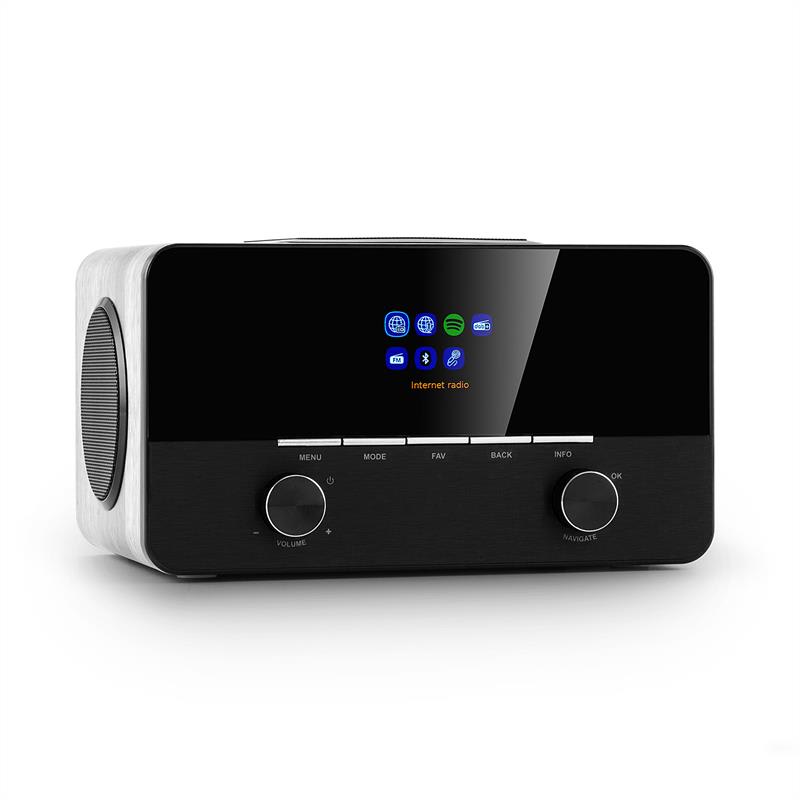 Auna Connect 150 WH 2.1 Internetradio Mediaplayer WiFi LAN USB DAB+ FM RDS AUX