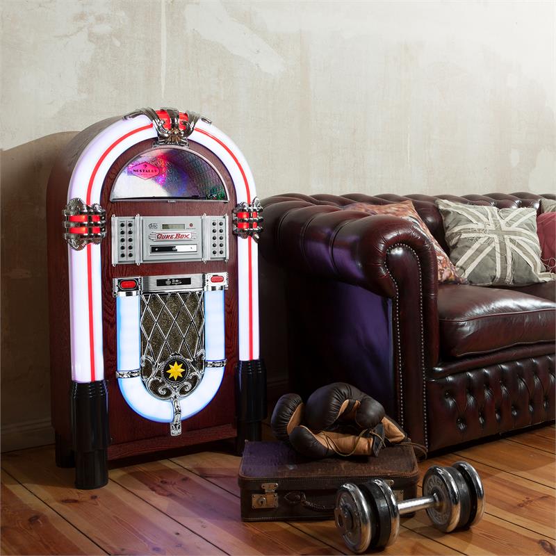 Auna Graceland TT, jukebox, bluetooth, phono, CD, USB, SD, MP3, AUX, FM – Obrázok 2