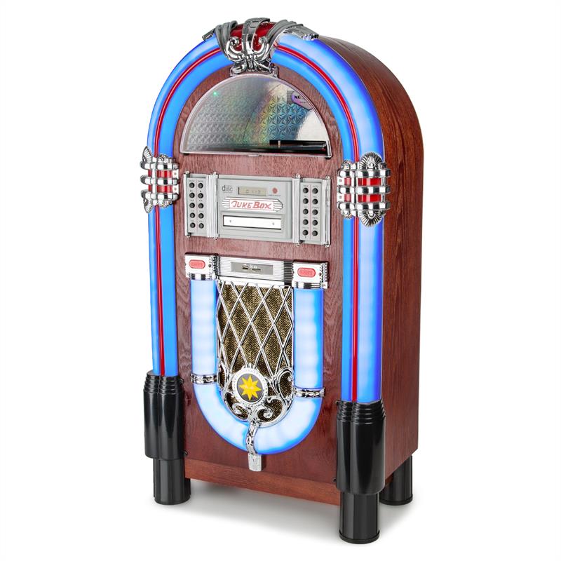 Auna Graceland TT, jukebox, bluetooth, phono, CD, USB, SD, MP3, AUX, FM – Obrázok 5