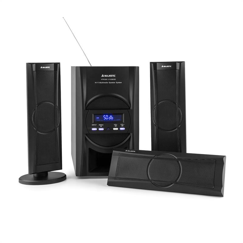 Majestic HTR 838 3.1 USB SD Audio systém domáceho kina USB SD MP3 FM
