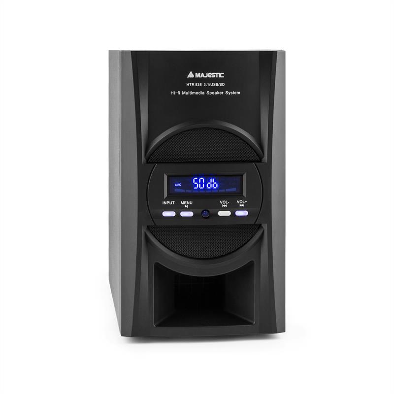 Majestic HTR 838 3.1 USB SD Audio systém domáceho kina USB SD MP3 FM – Obrázok 2
