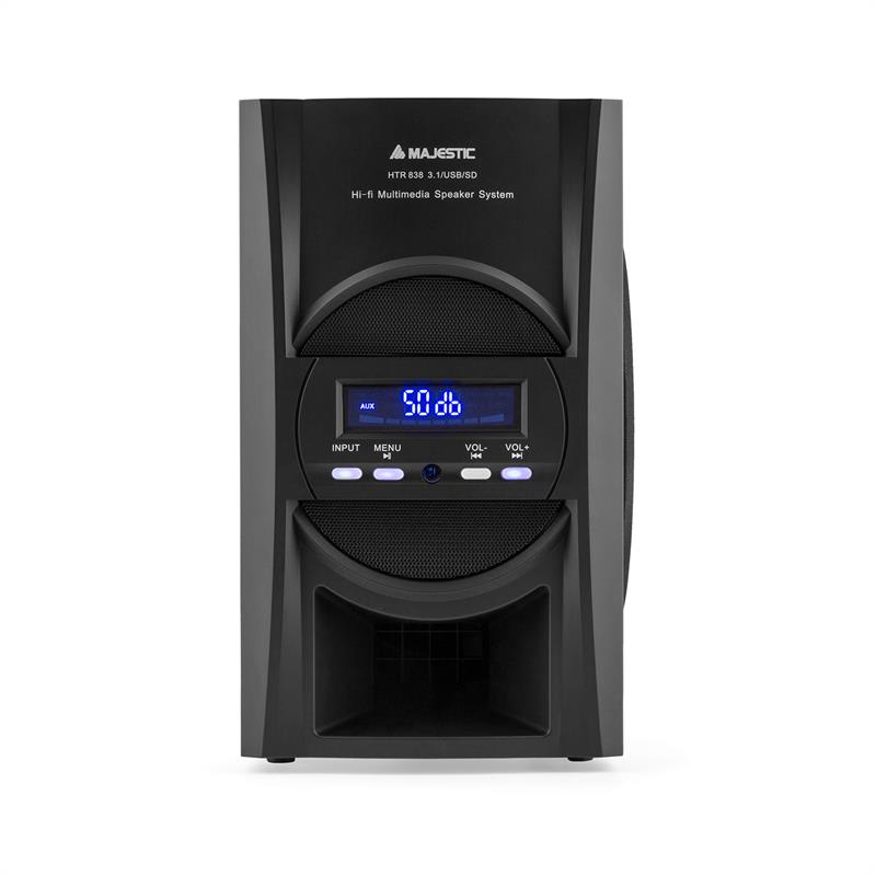 Majestic HTR 838 3.1 USB SD Audio systém domáceho kina USB SD MP3 FM – Obrázok 3