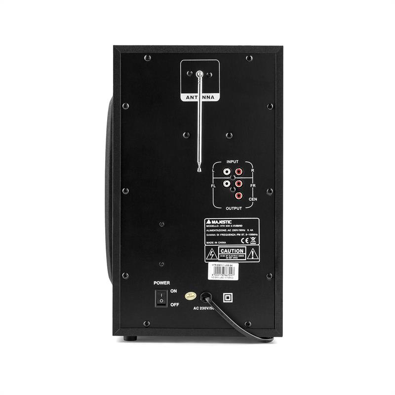 Majestic HTR 838 3.1 USB SD Audio systém domáceho kina USB SD MP3 FM – Obrázok 4