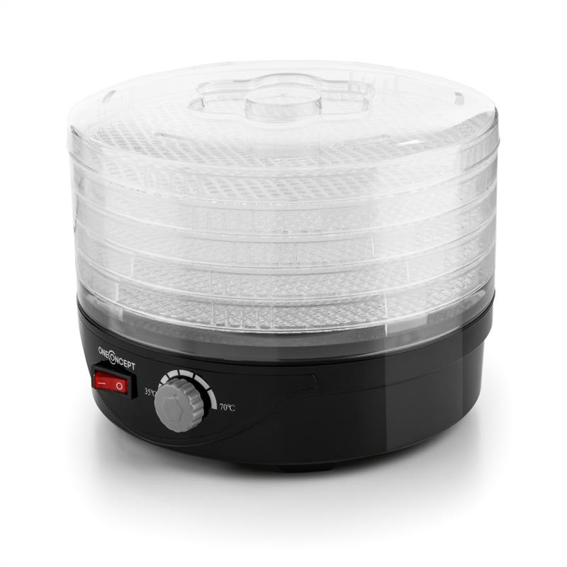 OneConcept Bonsai, čierna, sušička, 5 poschodí, dehydrátor, 250 W – Obrázok 3