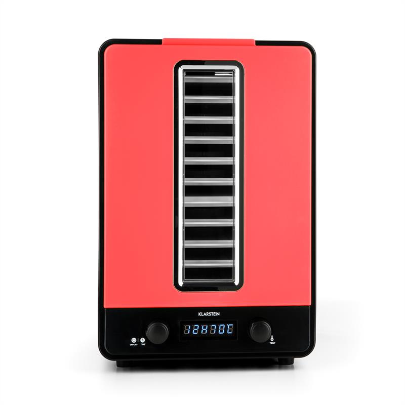Klarstein Fruitcube, čierna/červená, sušička, 550 W, 10 poschodí, dehydrátor – Obrázok 4