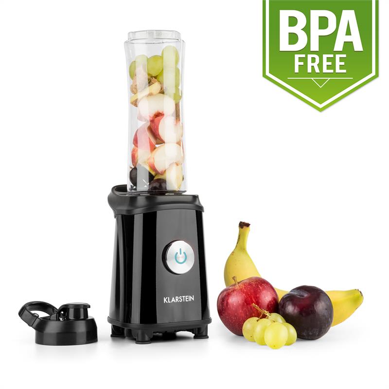 Klarstein Tuttifrutti, čierny, mini mixér, 350 W, 800 ml, krížové čepele, bez BPA – Obrázok 2