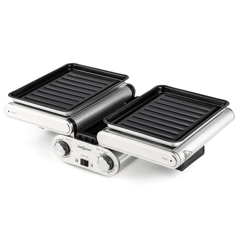 OneConcept Butterfly, multifunkčný gril, stolný gril, elektrický, 1200 W, 240 °C, časovač – Obrázok 5