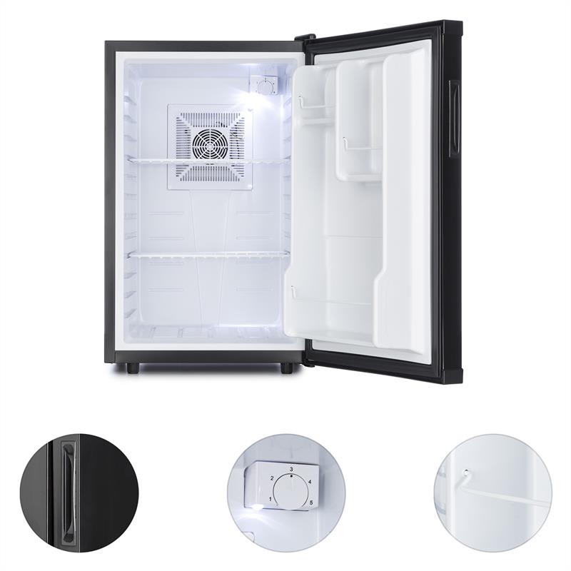 Klarstein Beerbauch chladnička minibar, 65 l, trieda A, čierna – Obrázok 2