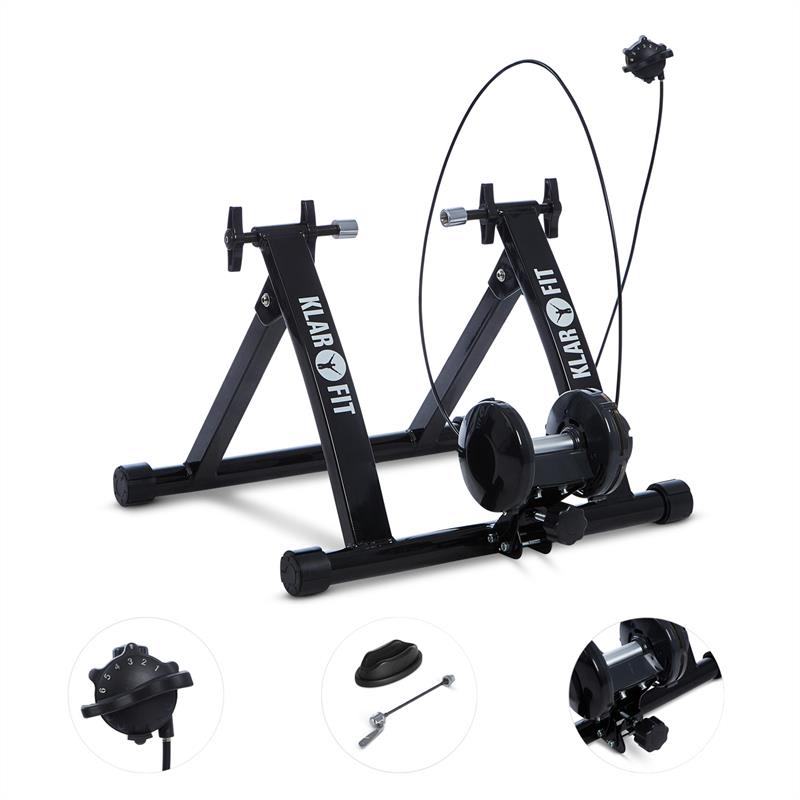 KLARFIT Tourek, čierny, bicykel, rotopéd, domáci trenažér, 26/28 palcov, 100 kg, oceľ – Obrázok 3