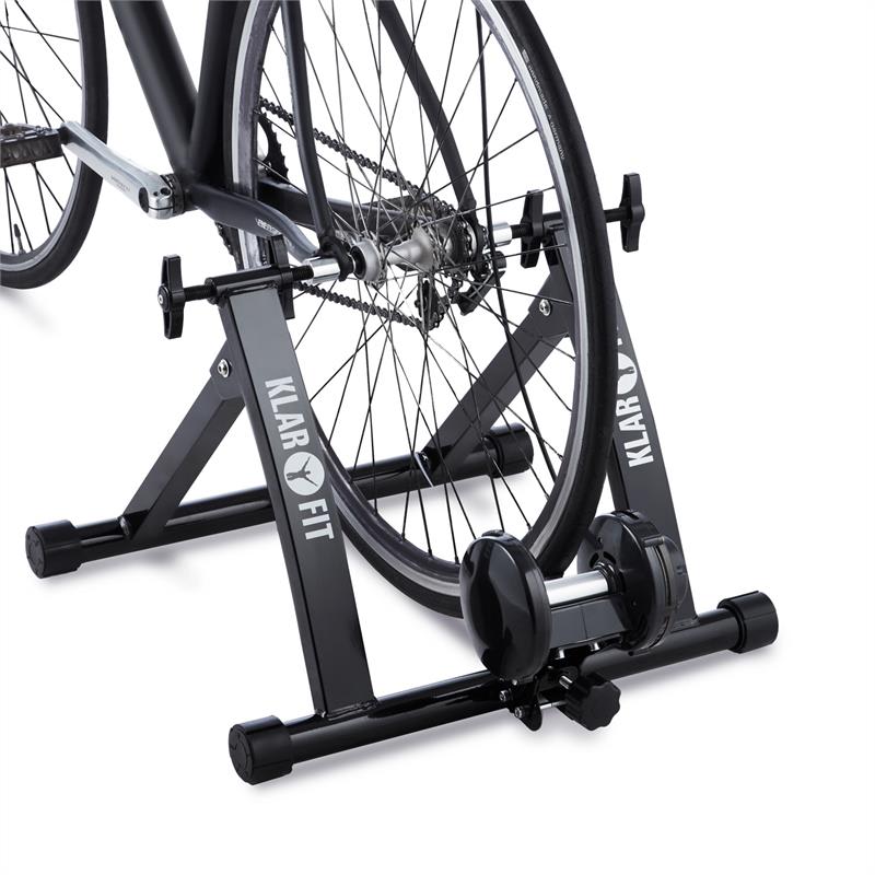 KLARFIT Tourek, čierny, bicykel, rotopéd, domáci trenažér, 26/28 palcov, 100 kg, oceľ – Obrázok 4