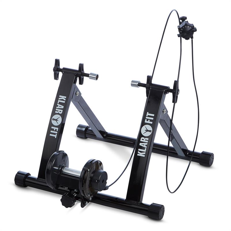 KLARFIT Tourek, čierny, bicykel, rotopéd, domáci trenažér, 26/28 palcov, 100 kg, oceľ – Obrázok 5