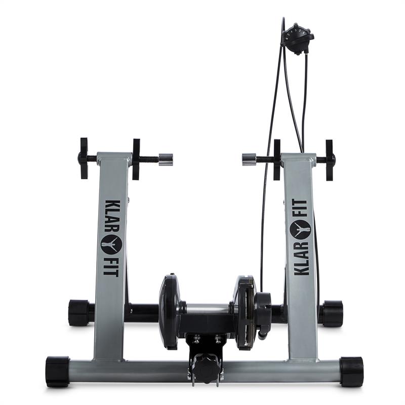 KLARFIT Tourek, strieborný, bicykel, rotopéd, domáci trenažér, 26/28 palcov, 100 kg, oceľ – Obrázok 2