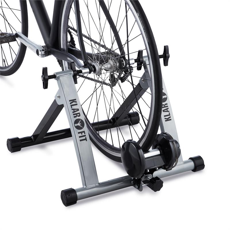KLARFIT Tourek, strieborný, bicykel, rotopéd, domáci trenažér, 26/28 palcov, 100 kg, oceľ – Obrázok 4
