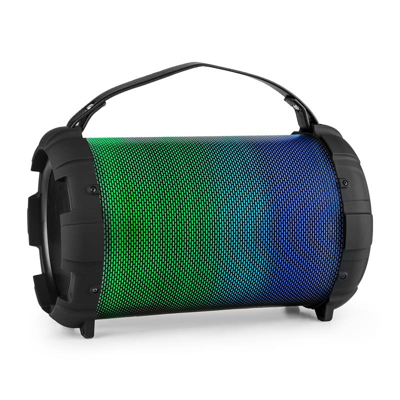 Auna Dr. Bang LED, čierny, 2.1-BT-reproduktor, 20 W, RMS, USB, mikro SD, UKW, AUX, akumulátor, LED