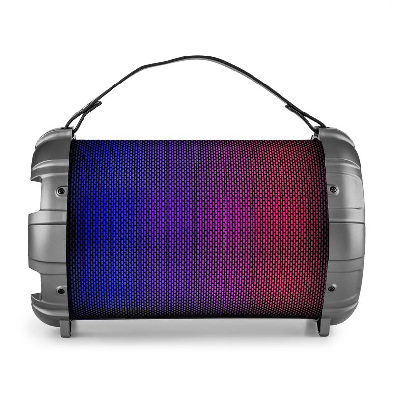 Auna Dr. Bang LED, metalíza, 2.1-BT-reproduktor, 20 W, RMS, USB, UKW, mikro SD, AUX, akumulátor, LED – Obrázok 3