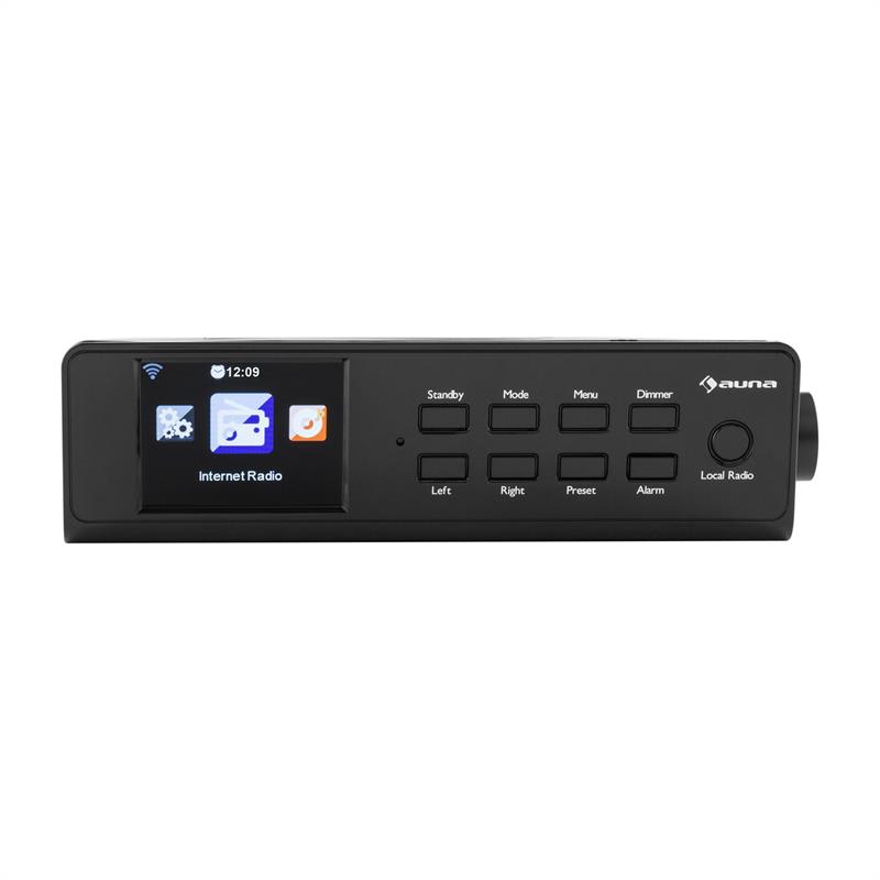 Auna KR-190, čierne, internetové kuchynské rádio, zabudovateľné, WiFi, riadenie cez aplikáciu, 3,2" TFT displej – Obrázok 2