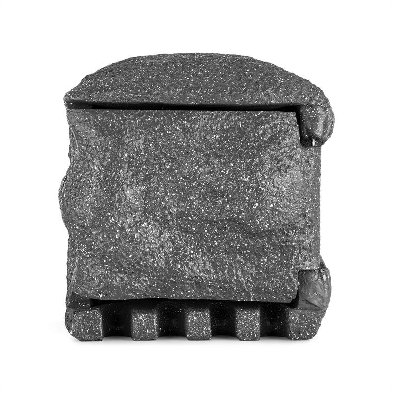 Waldbeck Power Rock Remote, záhradná zásuvka, 4-itý rozdeľovač, 3 m, diaľkové ovládanie, skala, tmavosivá – Obrázok 4