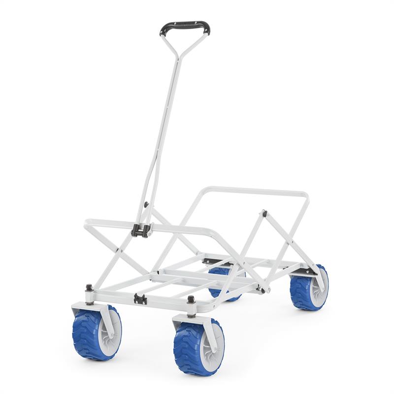 Waldbeck The Blue, ručný vozík, skladací, 70 kg, 90 l, kolesá Ø 10 cm, modrý – Obrázok 5