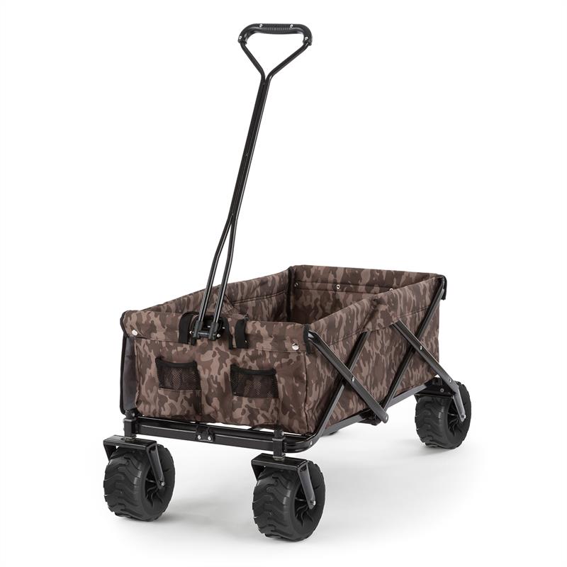 Waldbeck The Camou, ručný vozík, skladací, 70 kg, 90 l, kolesá Ø 10 cm, maskáčový – Obrázok 5