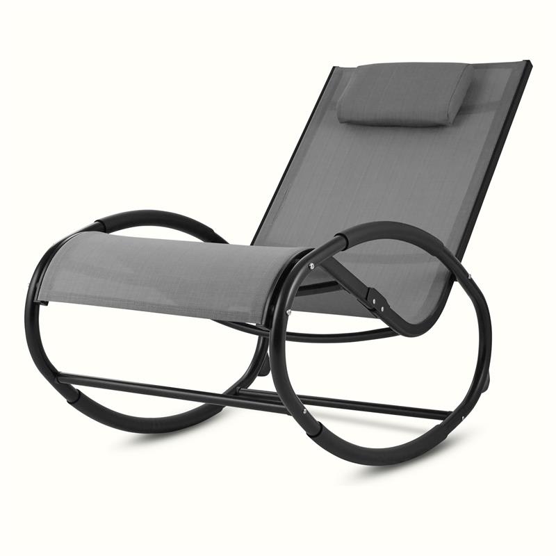 Blumfeldt Retiro, hojdacie kreslo, hliník, polyester, šedé – Obrázok 3
