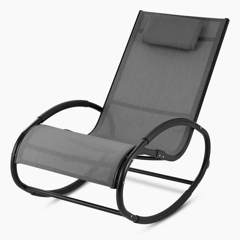 Blumfeldt Retiro, hojdacie kreslo, hliník, polyester, šedé – Obrázok 4