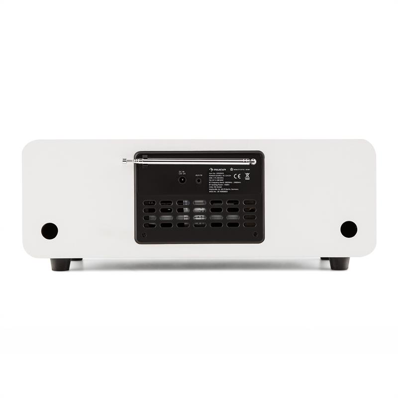 Auna Melodia CD, biele, DAB+/FM stolové rádio, CD prehrávač, bluetooth, alarm, opakované budenie – Obrázok 3