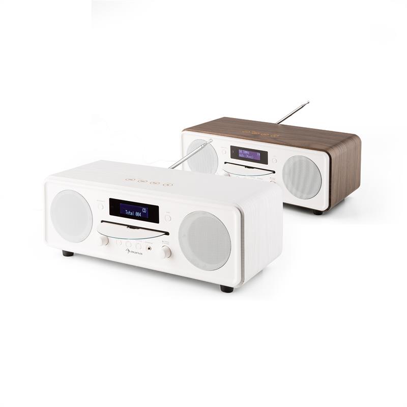 Auna Melodia CD, biele, DAB+/FM stolové rádio, CD prehrávač, bluetooth, alarm, opakované budenie – Obrázok 5