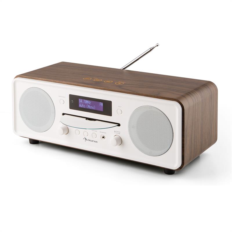 Auna Melodia CD, orech, DAB+/FM stolové rádio, CD prehrávač, bluetooth, alarm, opakované budenie – Obrázok 4