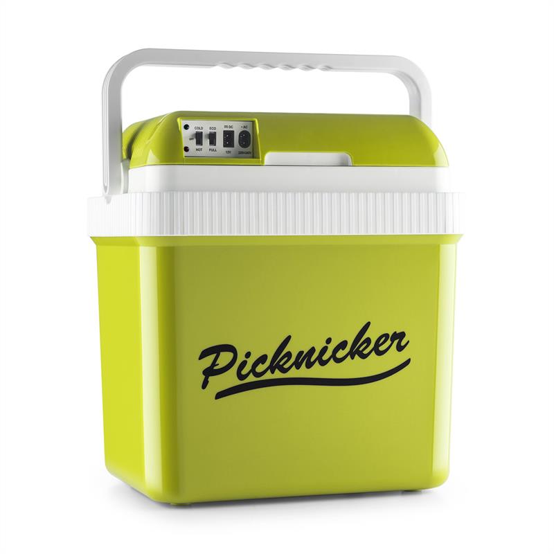 Klarstein Big Picknicker, termo chladiaci box, A++, AC/DC, auto, 24 l, zelený – Obrázok 2