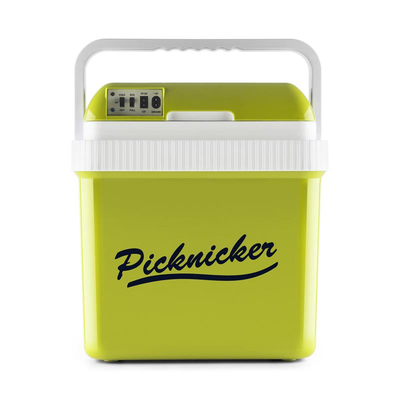 Klarstein Big Picknicker, termo chladiaci box, A++, AC/DC, auto, 24 l, zelený – Obrázok 3