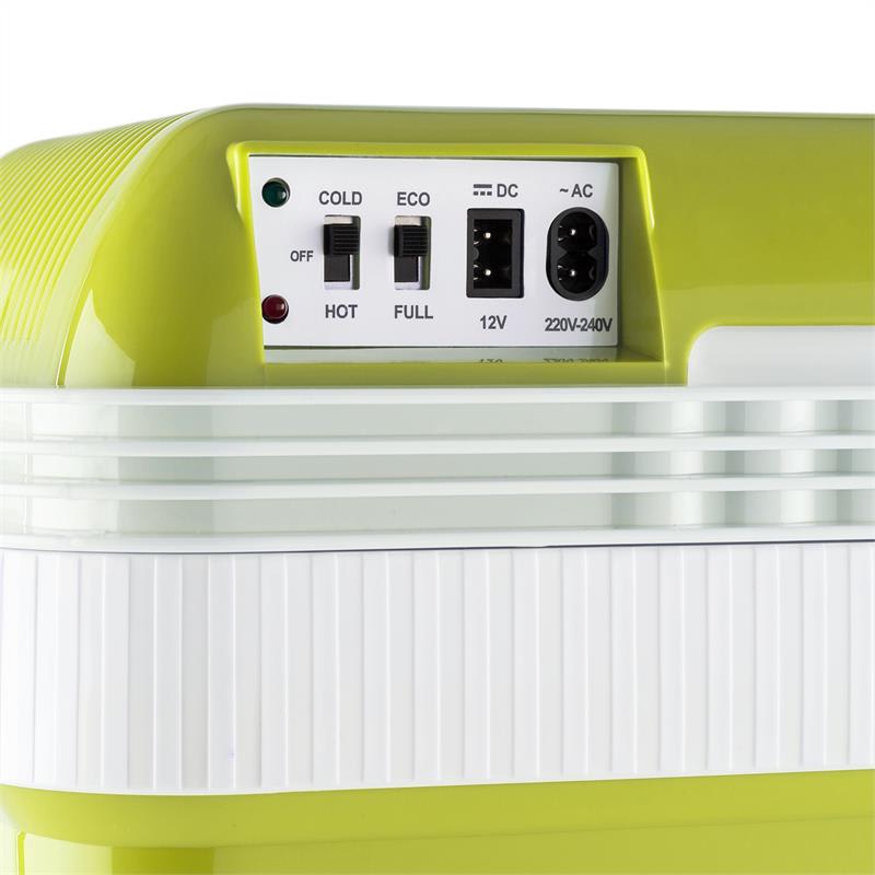 Klarstein Big Picknicker, termo chladiaci box, A++, AC/DC, auto, 24 l, zelený – Obrázok 5