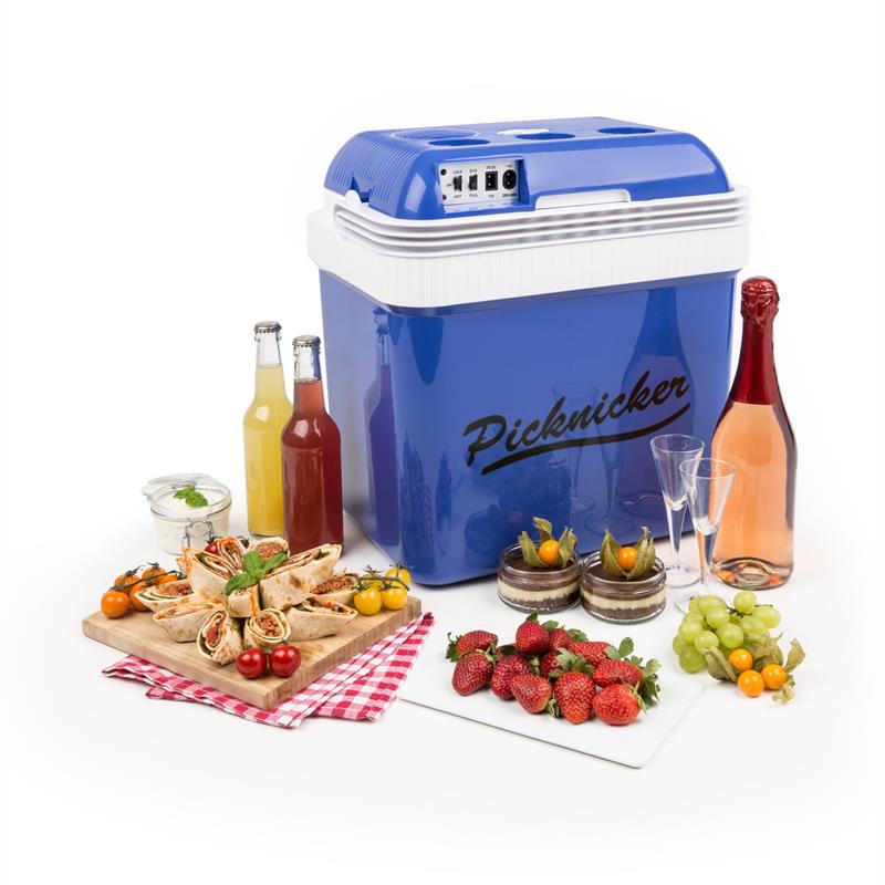 Klarstein Big Picknicker, termo chladiaci box, A++, AC/DC, auto, 24 l, modrý
